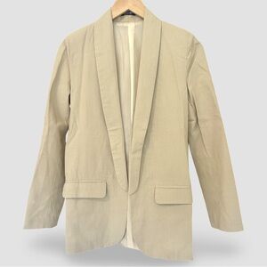 NASTY GAL Collection Linen-Blend Tailored Blazer – Beige, Size S